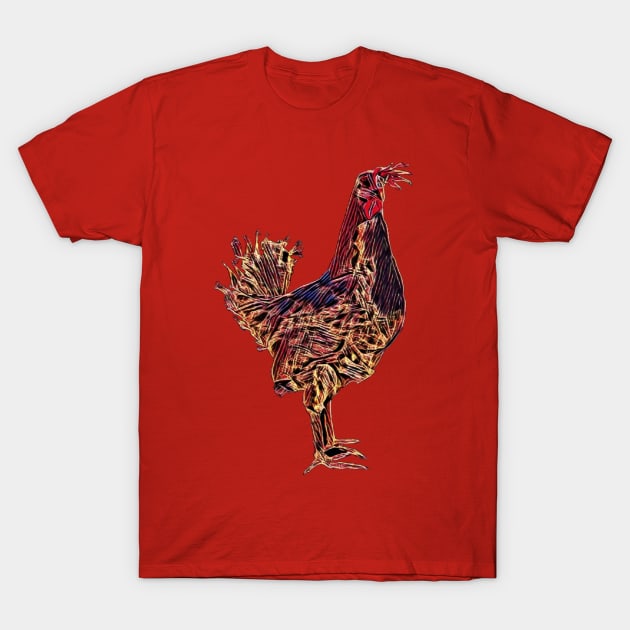 Artsy chicken T-Shirt by GribouilleTherapie